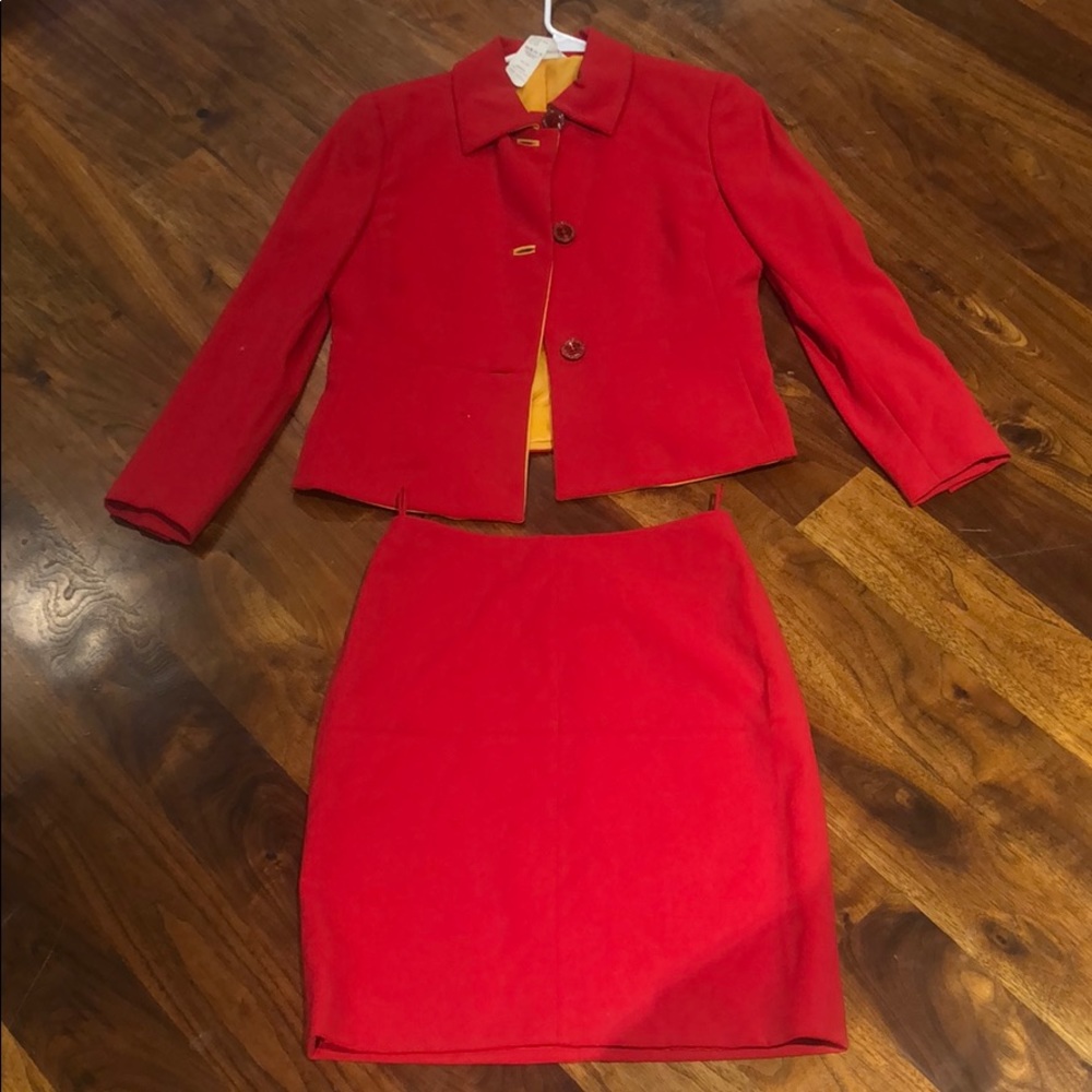 Red Vintage gianni Versace Suit set